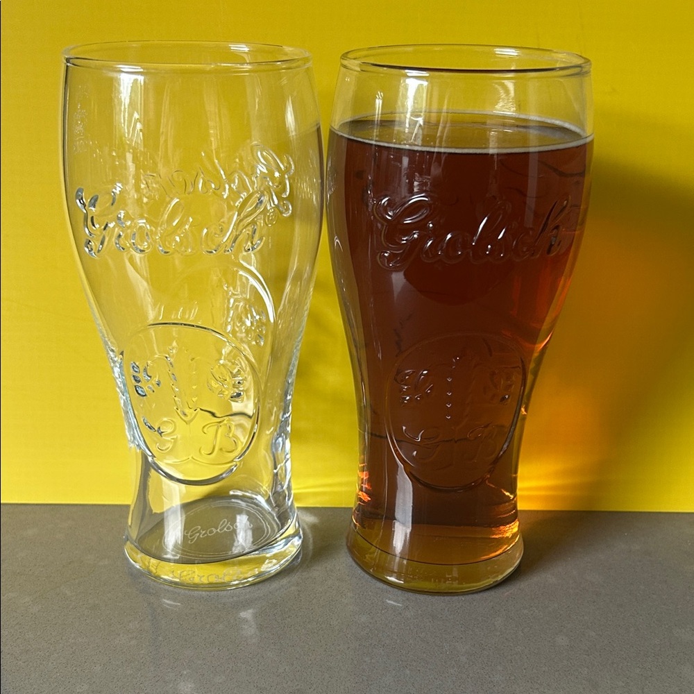 Clear Beer Glass Set of 2